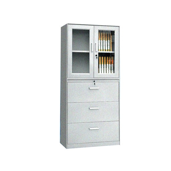 钢制薄边宽三抽玻璃文件柜.jpg